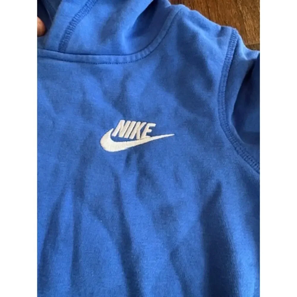 Nike Boys Royal Blue Fleece Pullover Hoodie Sweatshirt Size Small (4-5)